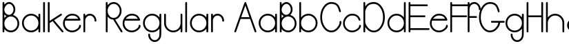 Balker Regular font