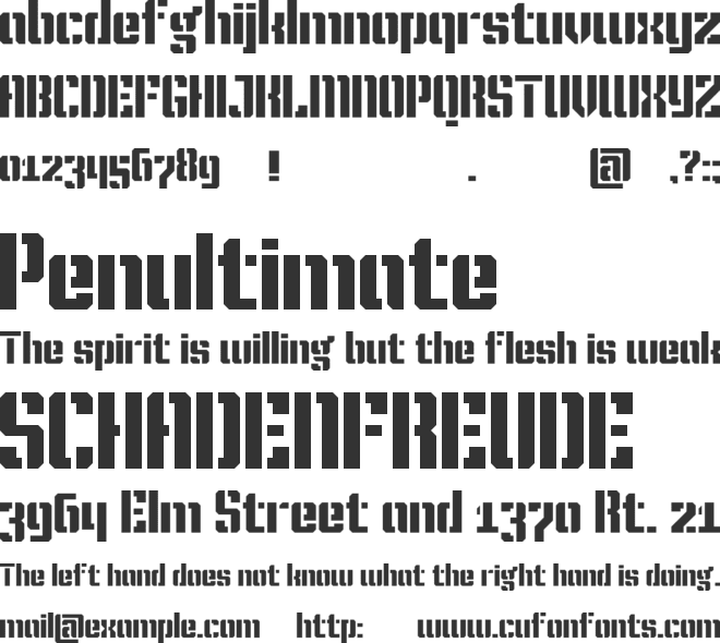 KING SANS STENCIL font preview