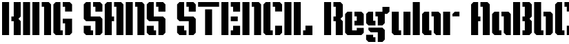KING SANS STENCIL Regular font