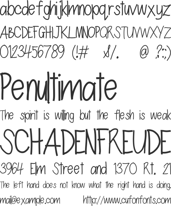 stylus font preview