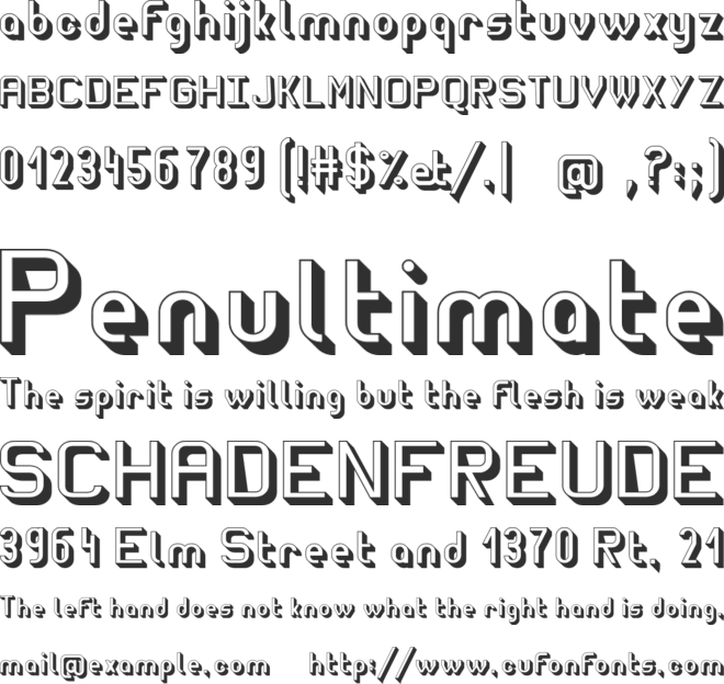 Wagon Sans Two Shaded font preview