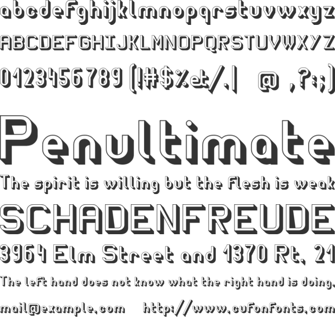 Wagon Sans Two Shaded font preview