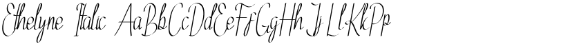 Ethelyne Italic font