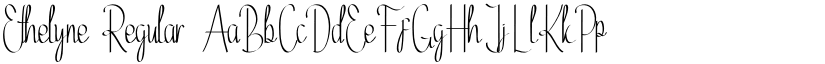 Ethelyne Regular font