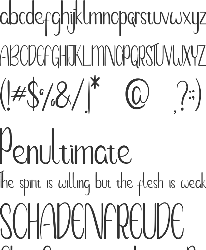 Rosalina font preview