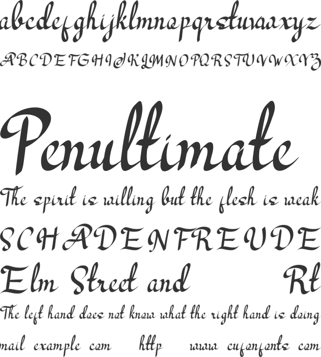 Los Angeles font preview