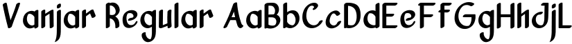 Vanjar Regular font