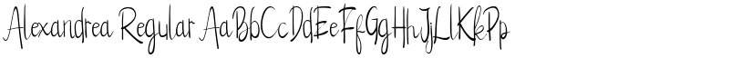 Alexandrea Regular font