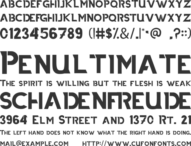 THIAGA font preview