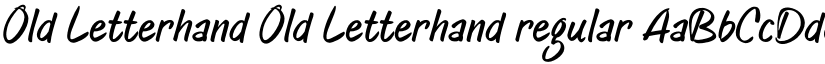Old Letterhand Old Letterhand regular font