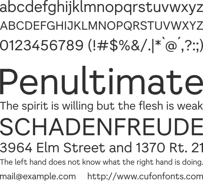 Literal font preview