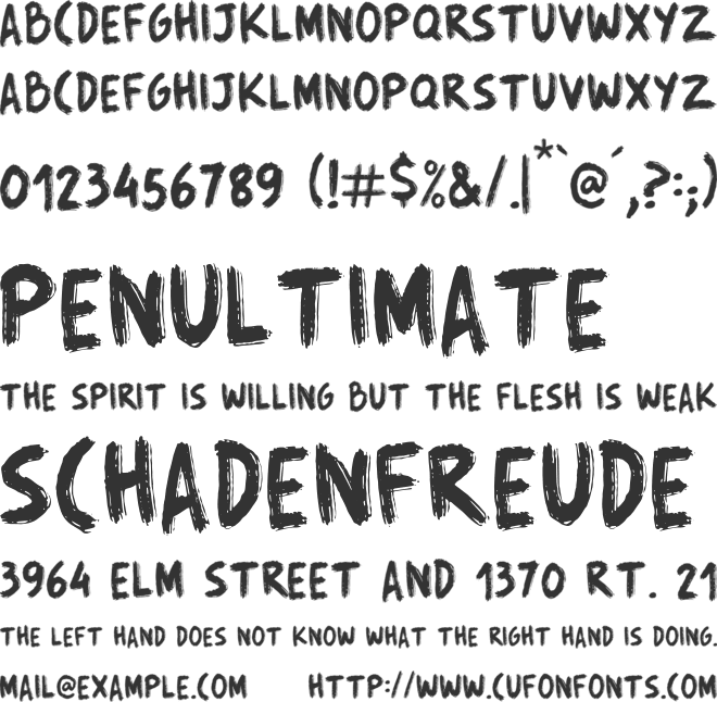 Trincha font preview