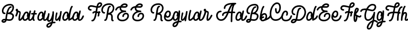 Bratayuda FREE Regular font