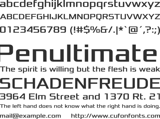 Xolonium font preview