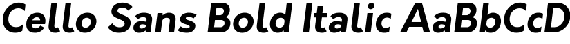 Cello Sans Bold Italic font
