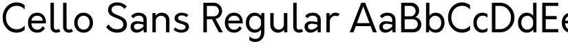 Cello Sans Regular font