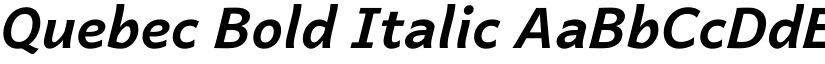 Quebec Bold Italic font