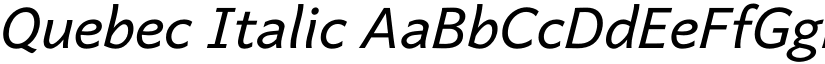 Quebec Italic font