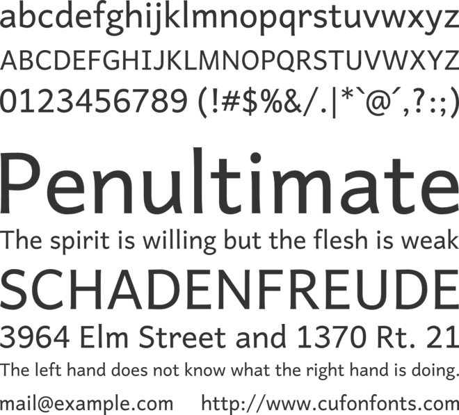 Quebec font preview