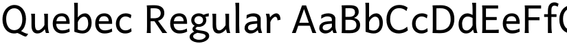 Quebec Regular font