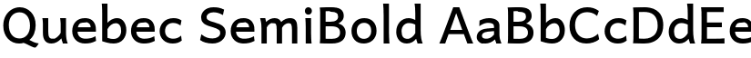 Quebec SemiBold font