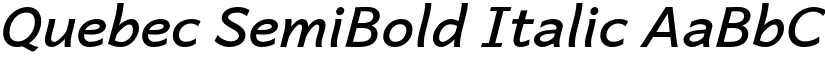 Quebec SemiBold Italic font