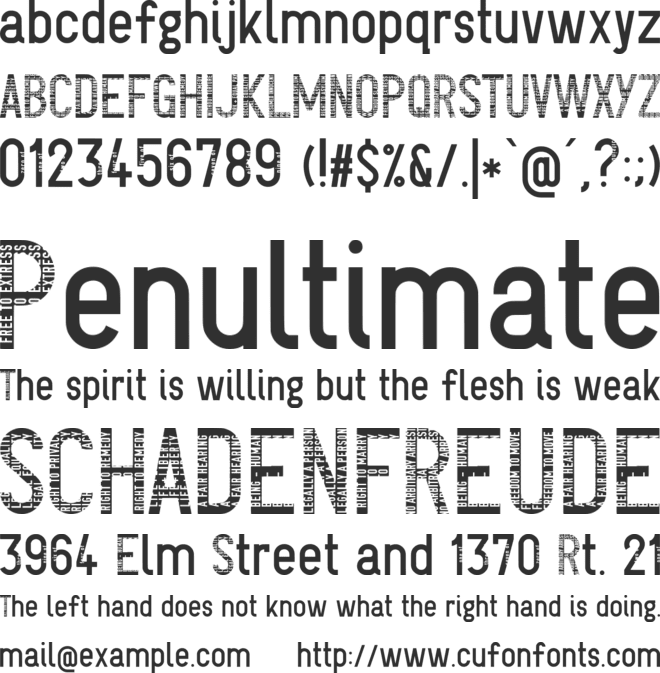 Being Human font preview