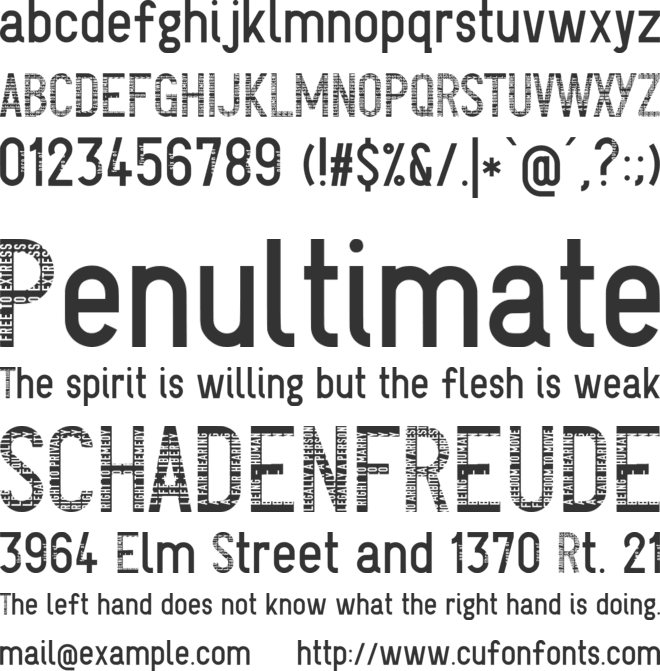 Being Human font preview