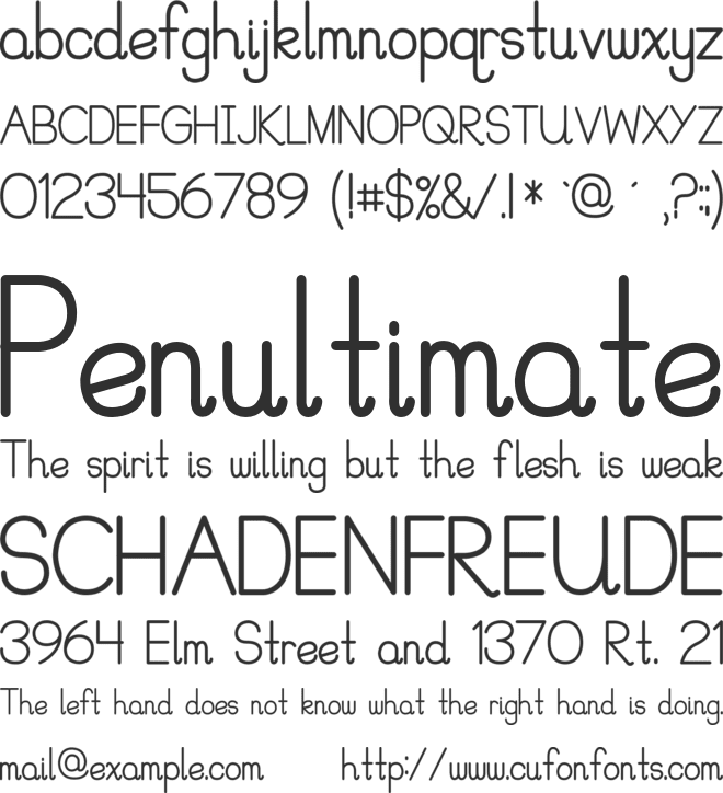 PreCursive OFL font preview