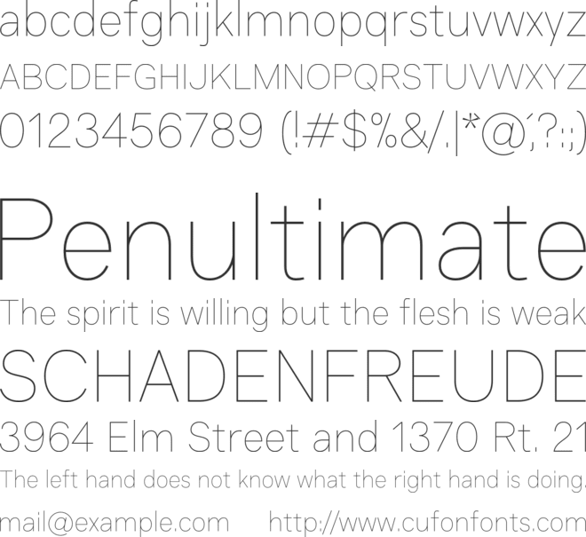 Genome font preview