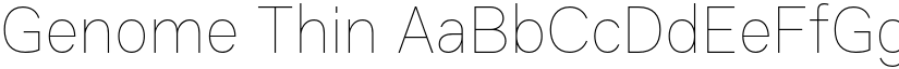 Genome Thin font