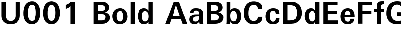 U001 Bold font