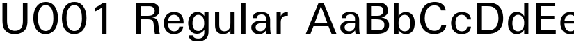 U001 Regular font