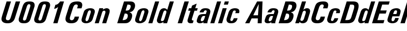 U001Con Bold Italic font