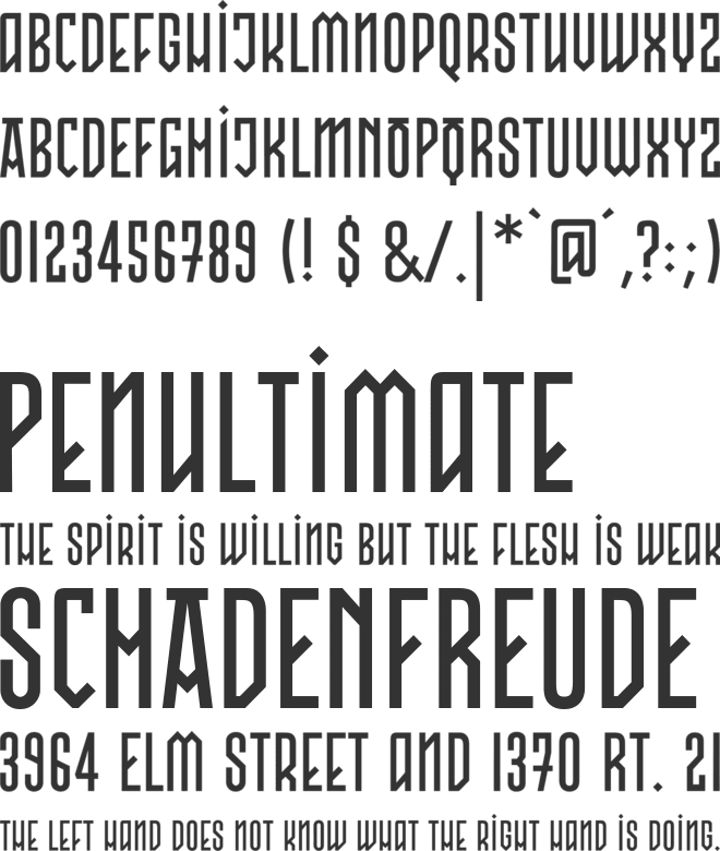 BilboINC font preview