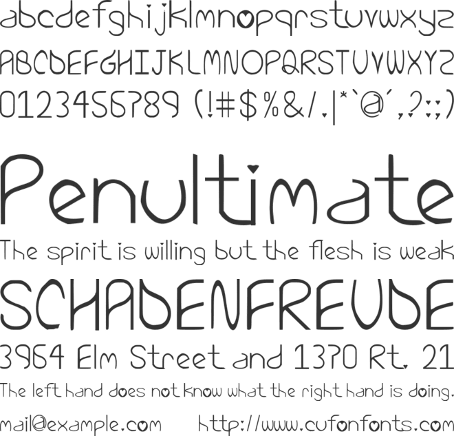 Love Me Chain V2 font preview