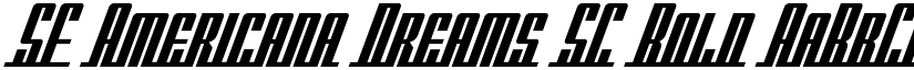 SF Americana Dreams SC Bold font