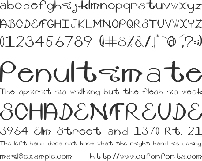 Miasma Condensed font preview