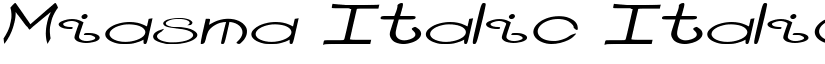 Miasma Italic Italic font