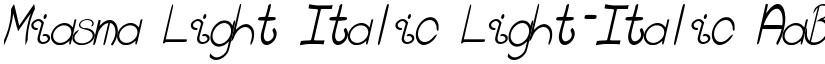 Miasma Light Italic Light-Italic font