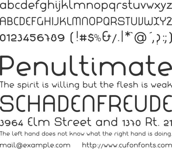 La chata font preview