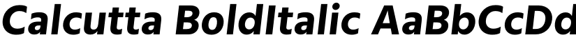 Calcutta BoldItalic font