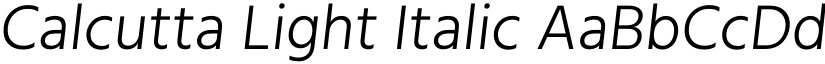 Calcutta Light Italic font