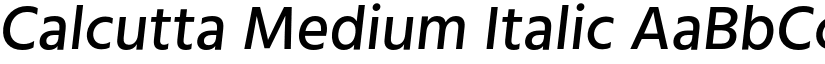 Calcutta Medium Italic font