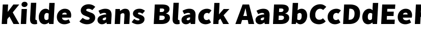 Kilde Sans Black font