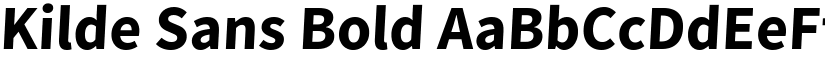 Kilde Sans Bold font