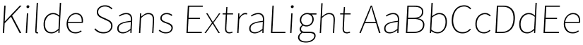 Kilde Sans ExtraLight font