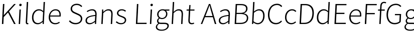 Kilde Sans Light font