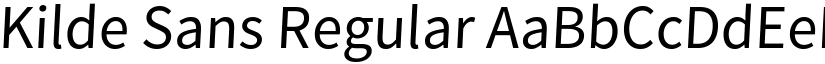 Kilde Sans Regular font