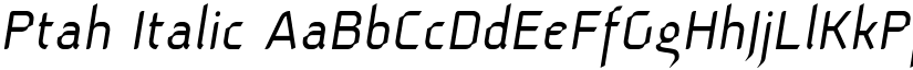 Ptah Italic font